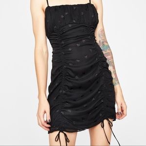 Dolls Kill Black Ruched Dress (NEW W TAGS)
